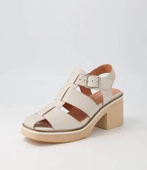 NEW DJANGO & JULIETTE women's jear sandals in almond leather